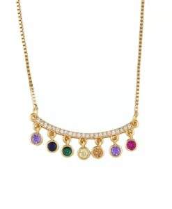 Collier cadeau soeur- pendentif multicolore