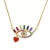 Collier cadeau soeur- pendentif oeil strass