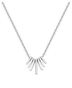 Collier geometrique en argent