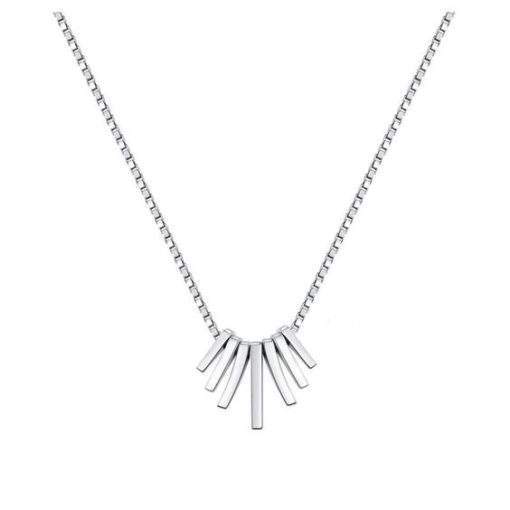 Collier geometrique en argent