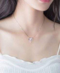 Collier geometrique en argent