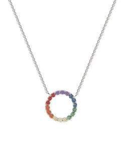 Collier cadeau soeur- pendentif multicolore