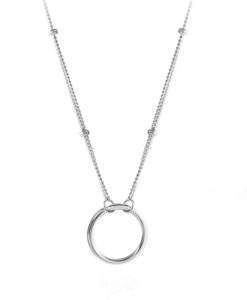 Collier ras du cou cercle argent