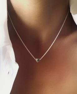 Collier minimaliste plaque argent