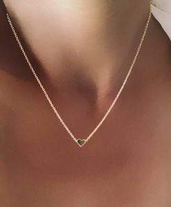 Collier minimaliste plaque or