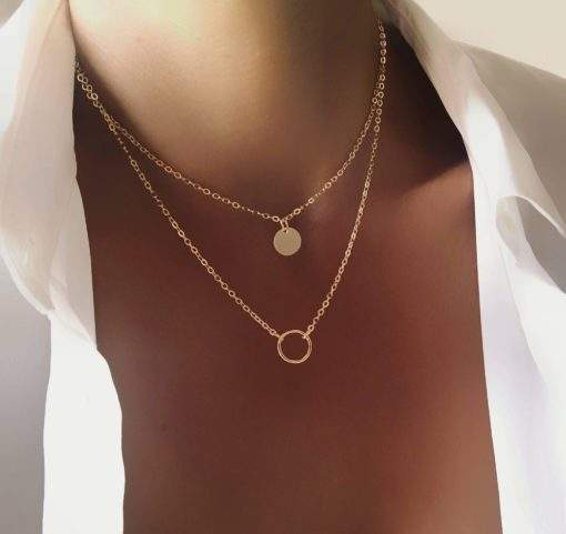 Collier multirangs dore