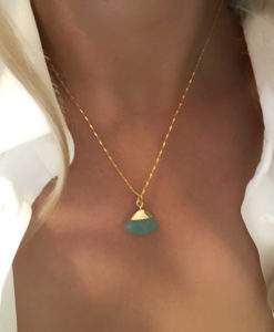 Collier fait-main aigue-marine