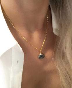 Collier fait-main pierre labradorite