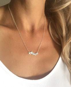 collier acier femme - etoiles