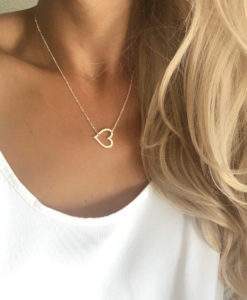 collier acier inoxydable -coeur