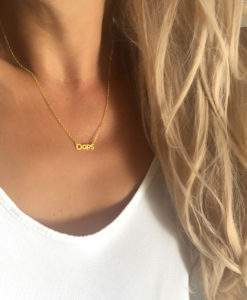 collier acier inoxydable dore