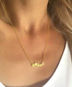 collier acier inoxydable - etoiles