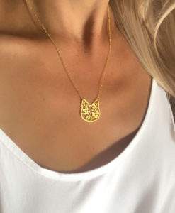 collier chat dore