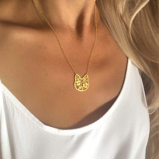 collier chat dore