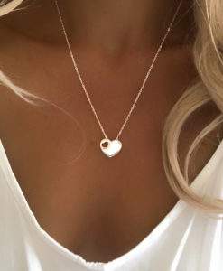 cadeau anniversaire femme collier coeur