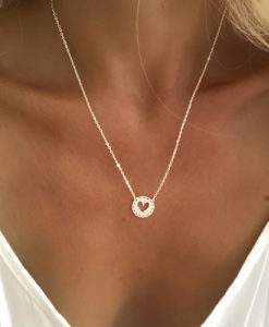 cadeau femme collier coeur