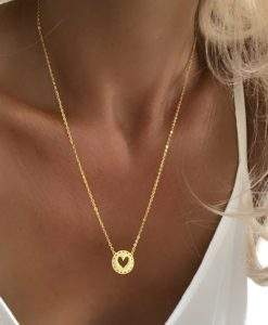 cadeau femme collier coeur or