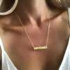 cadeau femme collier minimaliste dore