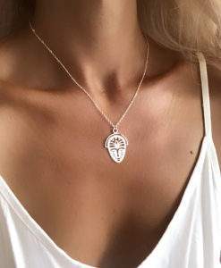 cadeau femme collier original argent