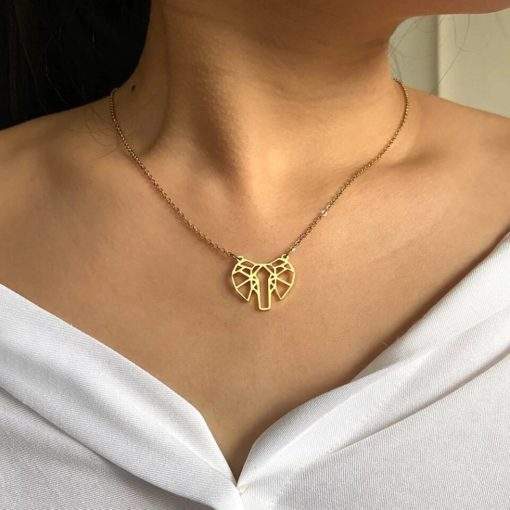 Bijoux origami- Collier elephant