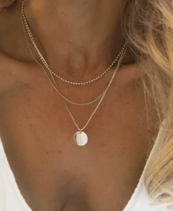 collier multirang tendance argent