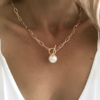collier perle ras de cou femme
