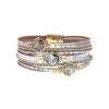 Bracelet cuir gris