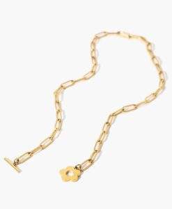 collier dore fermoir t