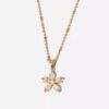 collier fleur strass