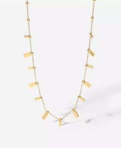 collier pampilles dore