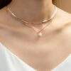Collier maille serpent avec perle