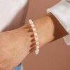 Bracelet fantaisie perles blanches