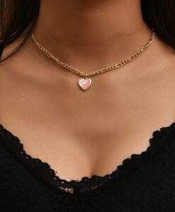 Collier Coeur colore