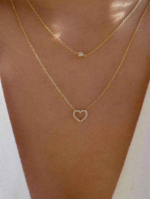 Collier multirang strass