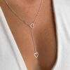 Collier pendentif coeur argente