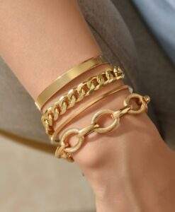 Ensemble de bracelets grosse maille