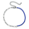 Bracelet argent strass bleu