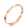Bracelet jonc tendance 2024- coeur or rose