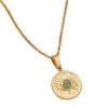 Collier medaille en acier inoxydable femme