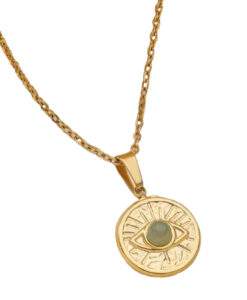 Collier medaille en acier inoxydable femme