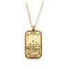 Collier tendance 2024- Carte de tarot acier- La lune