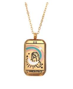 Collier tendance 2024- Carte de tarot l imperatrice