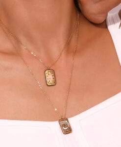 Collier tendance 2024- Carte de tarot l imperatrice en acier inoxydable