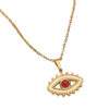 Collier porte-bonheur en acier inoxydable femme