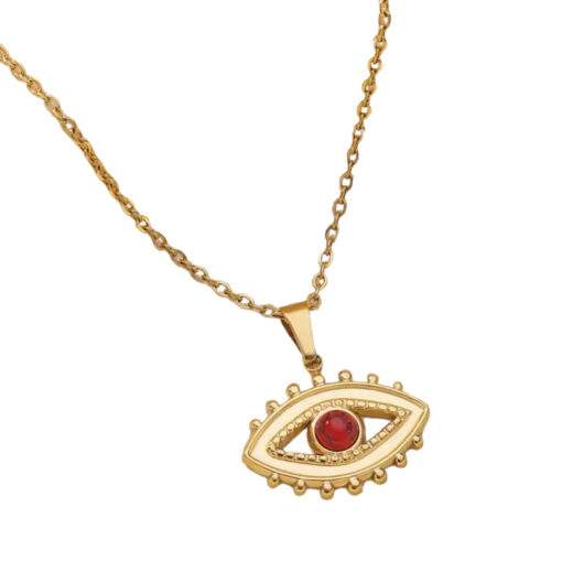 Collier porte-bonheur en acier inoxydable femme